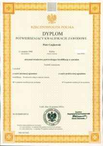 certyf TM dyplom kwalifikacje bez pesel