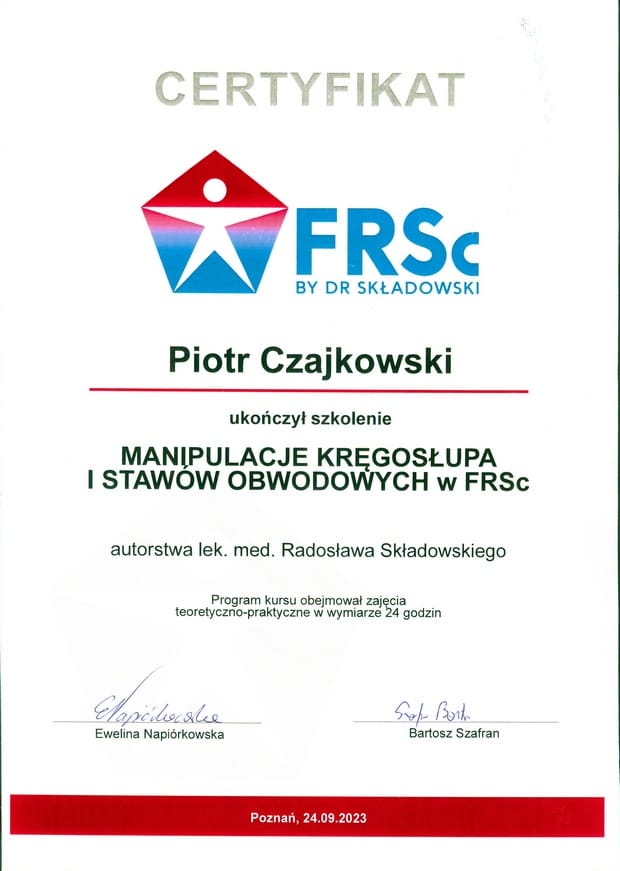 O Piotrze 31 certyf manipul frsc