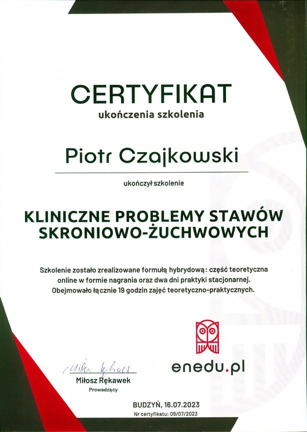 O Piotrze 25 certyf ssz kliniczne